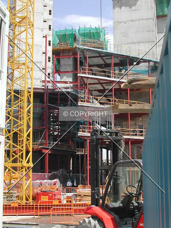 Steel structure from west