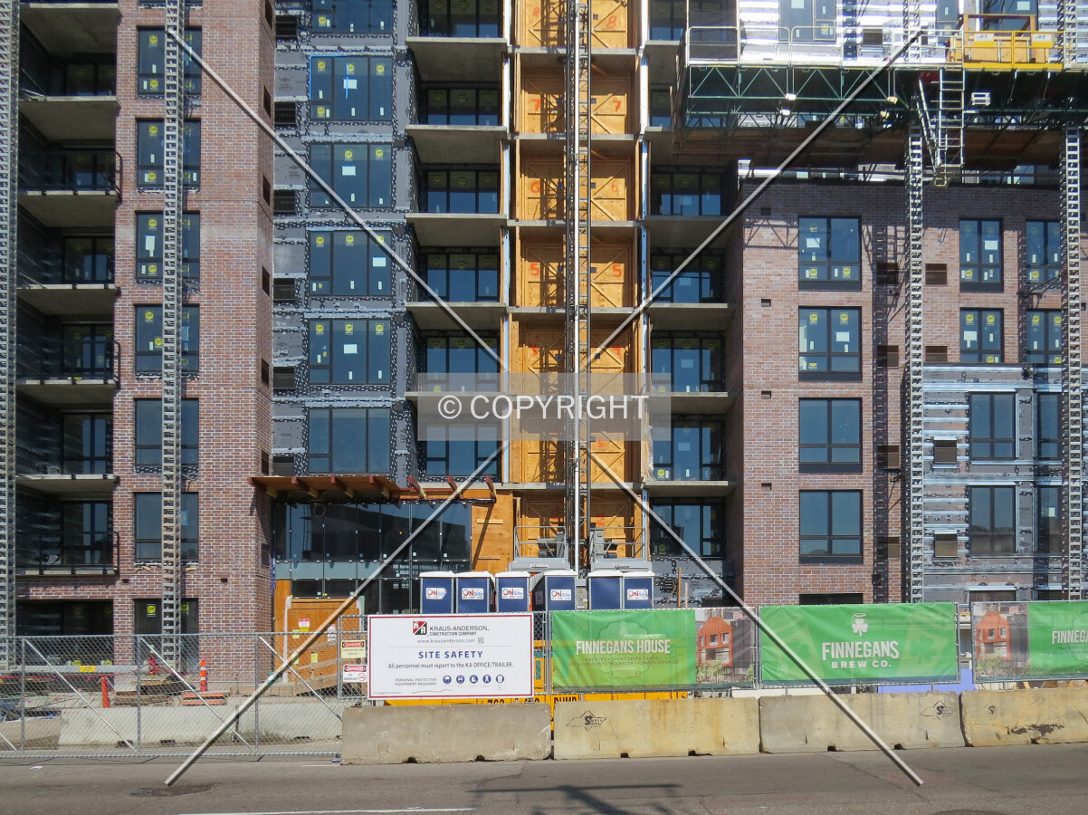 Future entrance area from across Portland Avenue