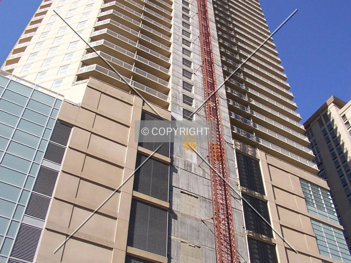 Lower section of south facade; 12 April 2003