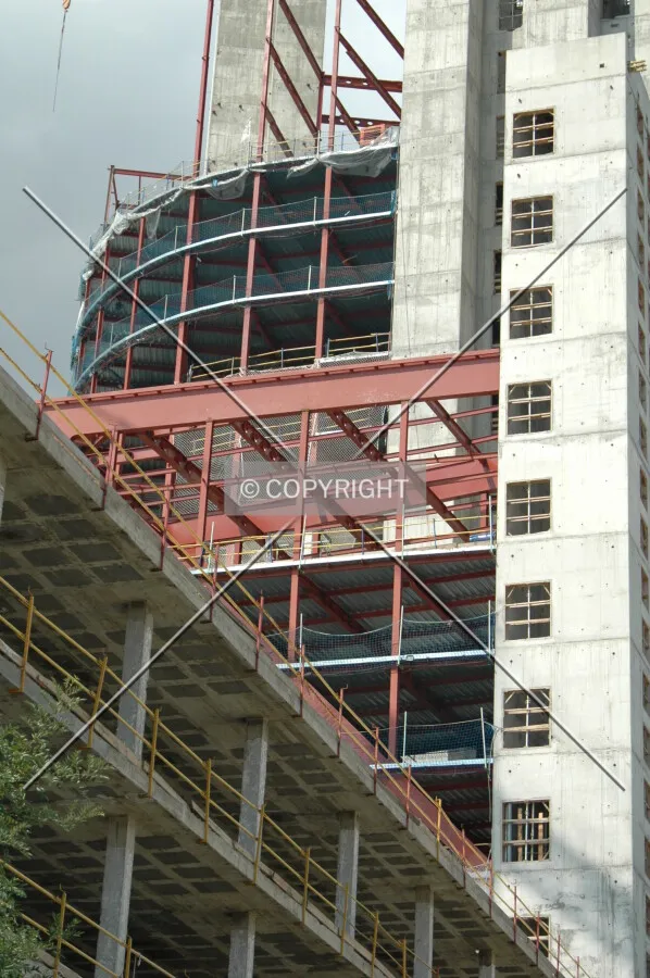 South side of south and north towers