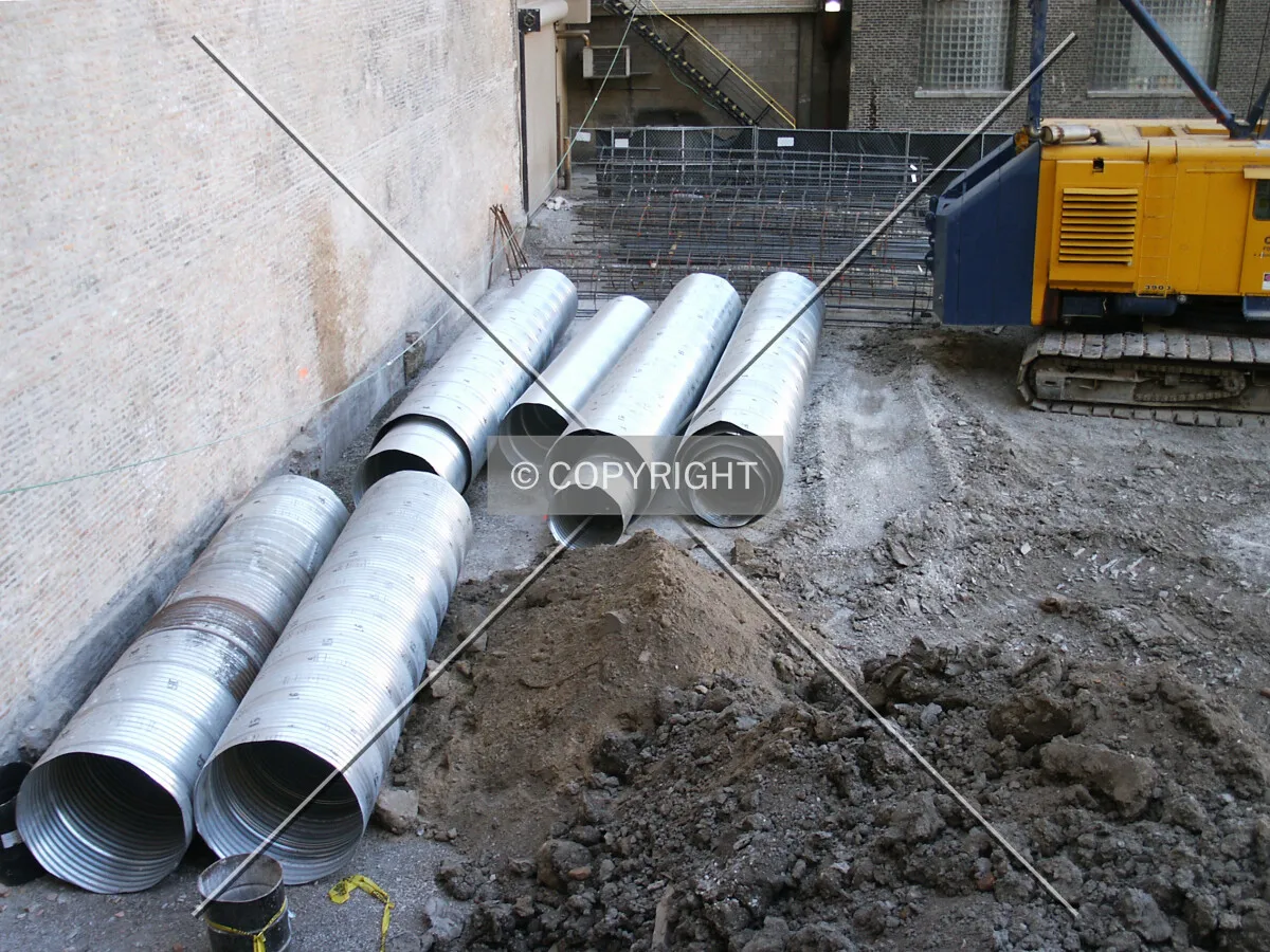 Caisson tubes along the western edge