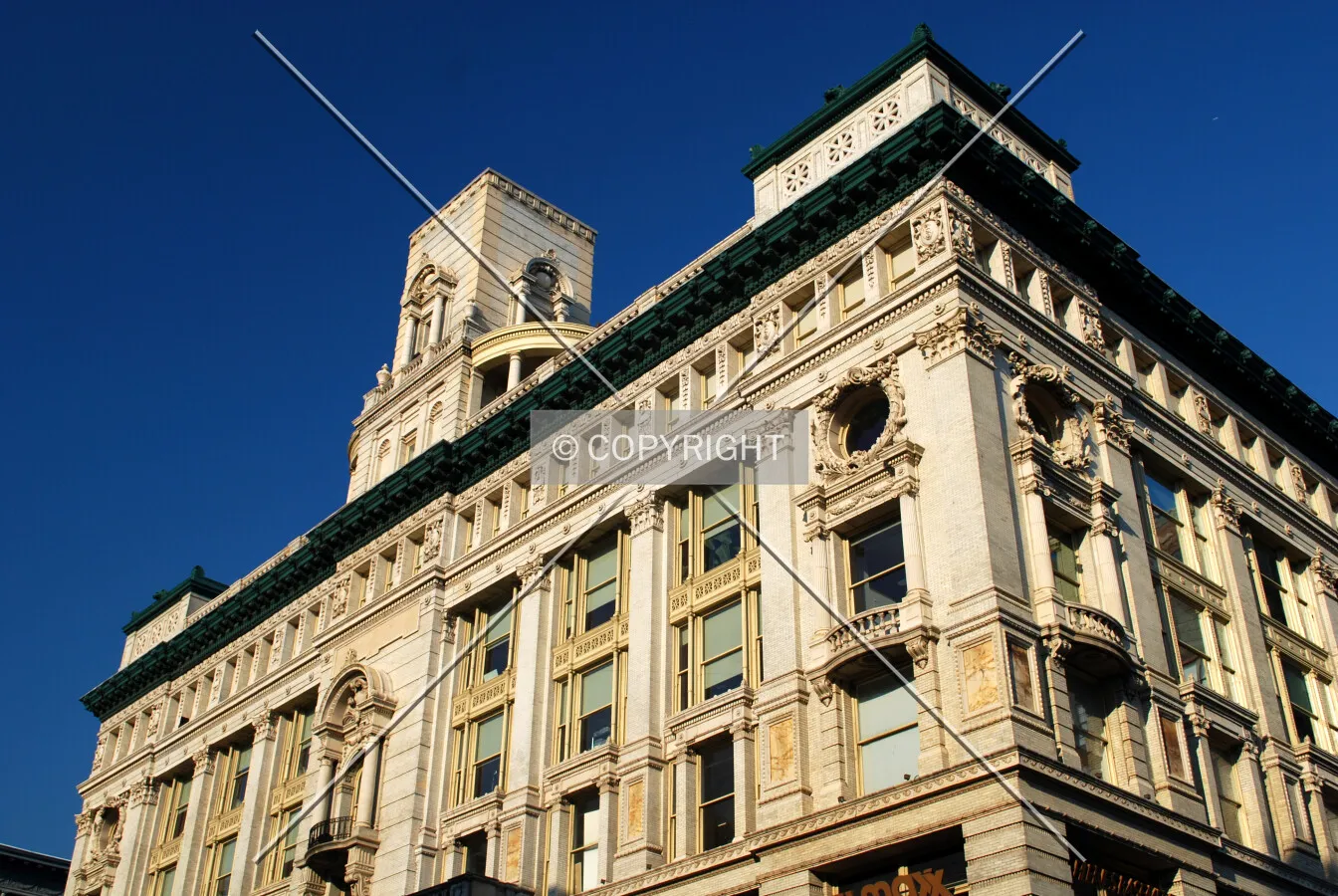 Looking up from the west