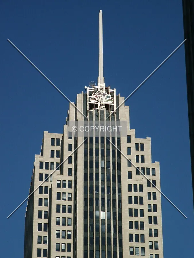 Top of the building from the west