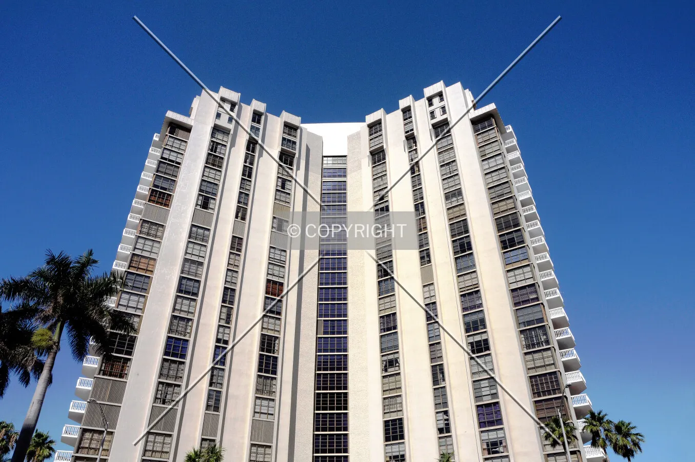 View from the east across Collins Avenue