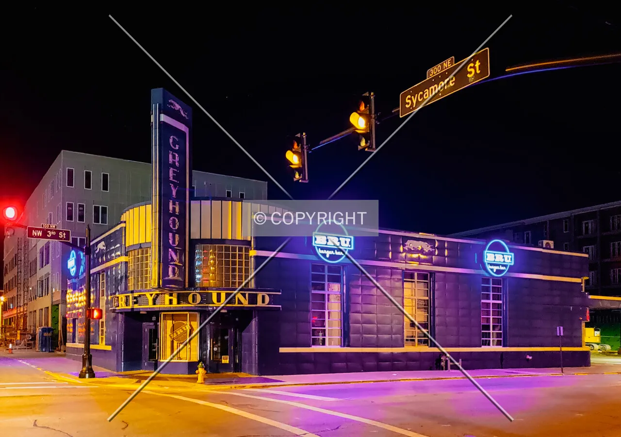 From the east at night; September 28, 2019