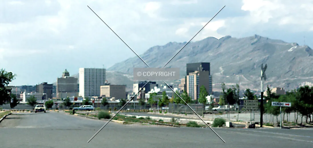 1976 - View north from the Mexican border