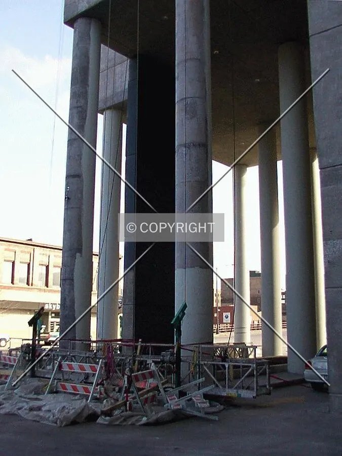 Columns in front of the entrance