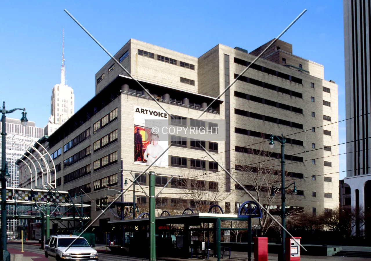 View from the southwest across Main Street