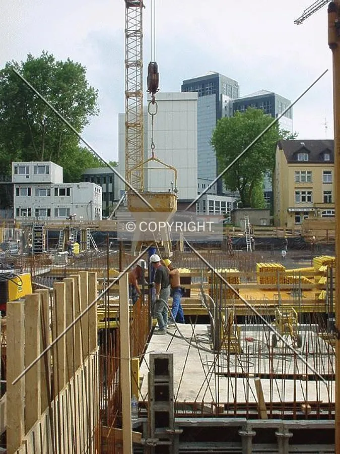 Concrete is poured