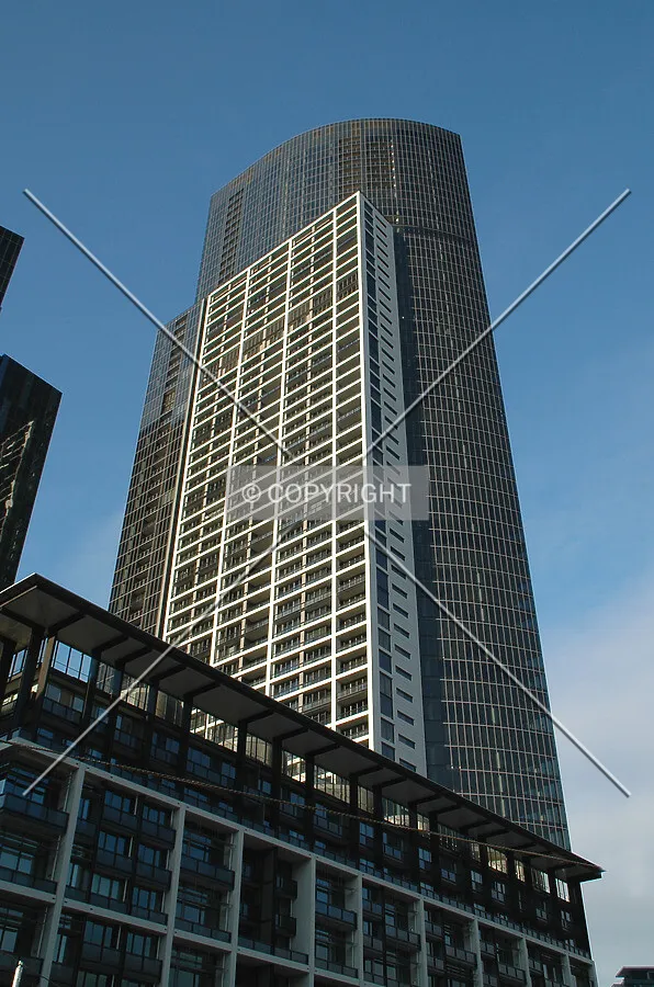 Looking up from Southbank Promenade