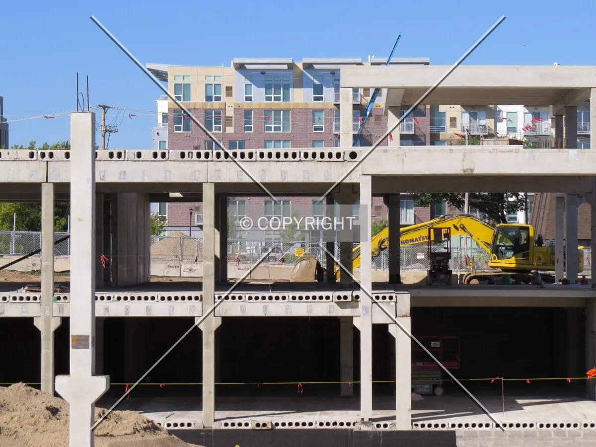 Precast concrete supporting two underground and one above ground level