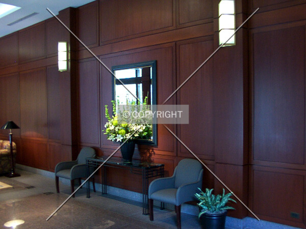 South wall of lobby