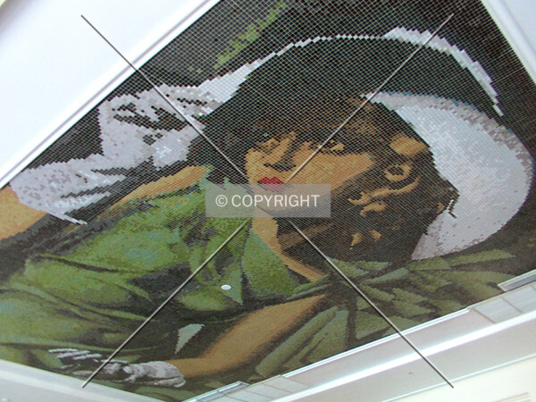 Mosaic on ceiling of rear lobby