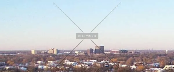 West skyline from Oak Brook Hills Resort