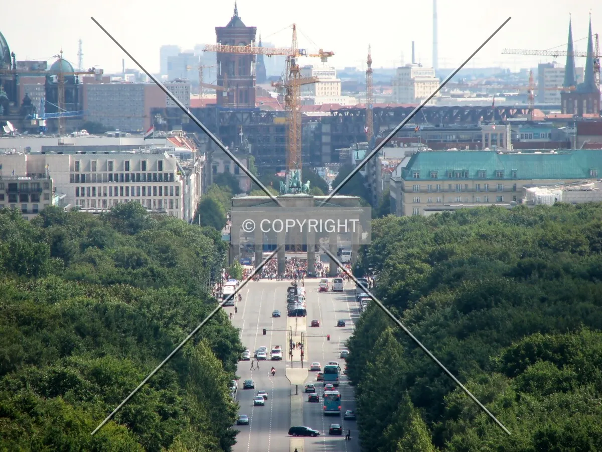 The city gate seen from top of Victory Column