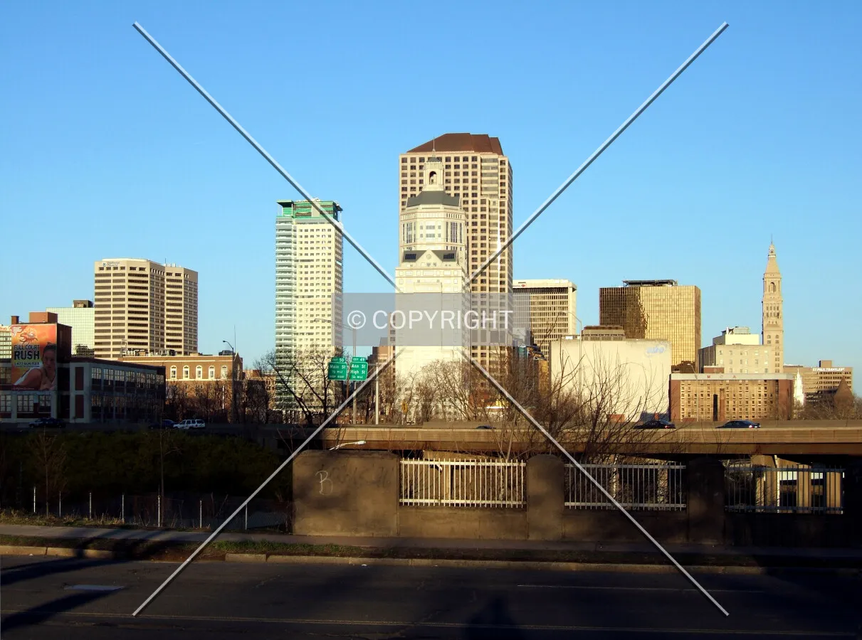 Downtown from the west
