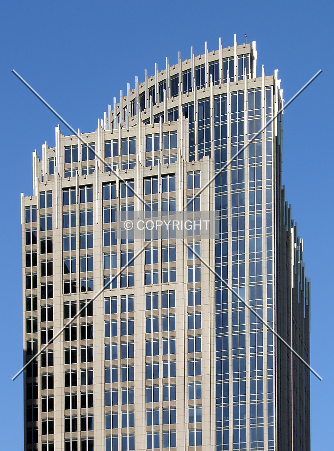 View from the southwest along West Trade Street