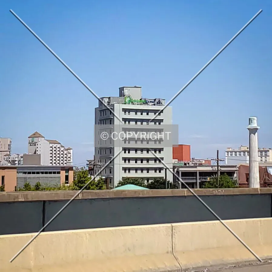 Distant view from the west; August 31, 2019