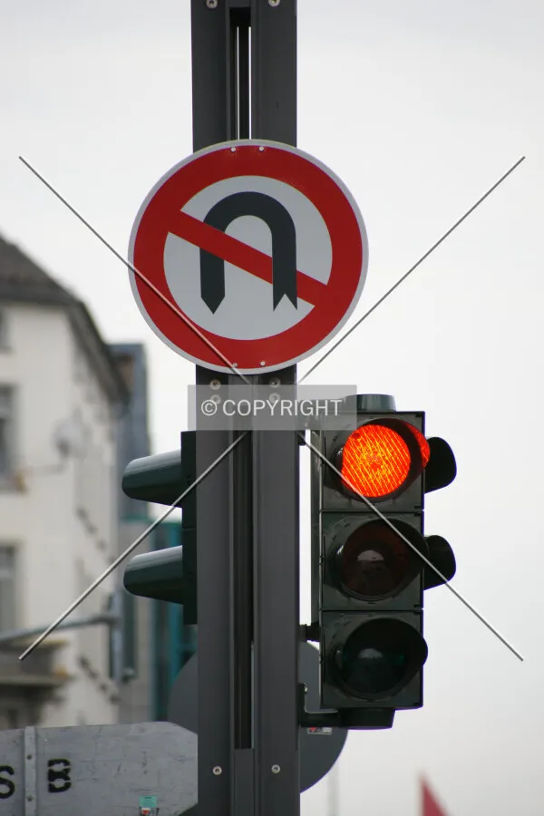 A red traffic light