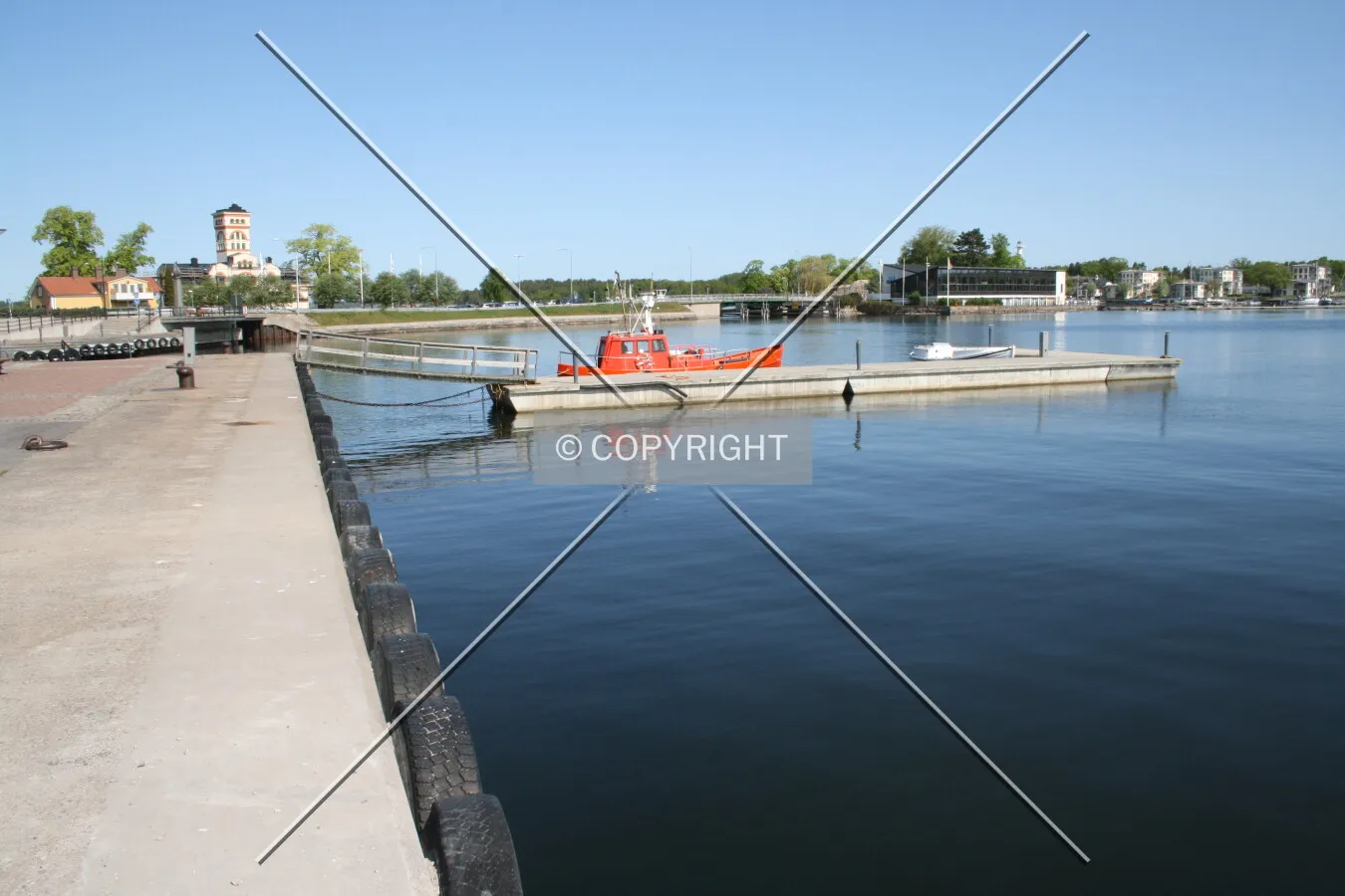 Pier in a harbor area