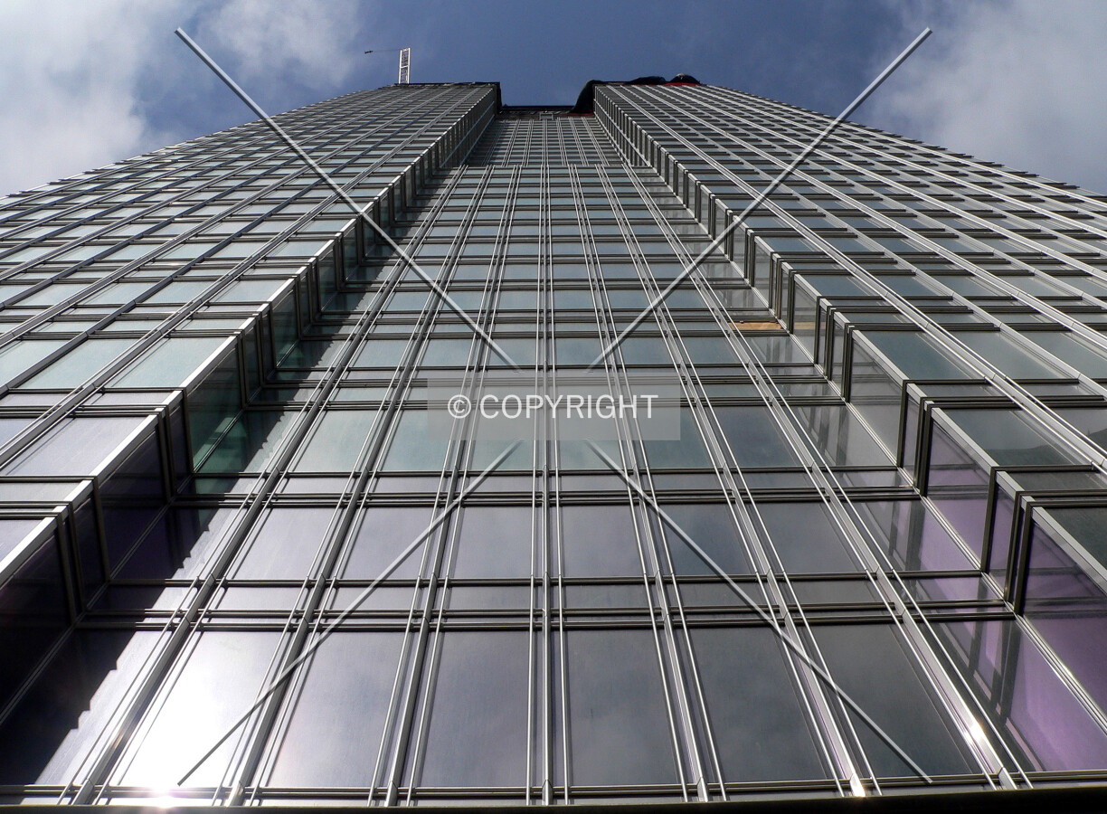View up the east face from the sidewalk