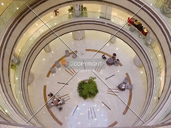Interior view of shopping mall