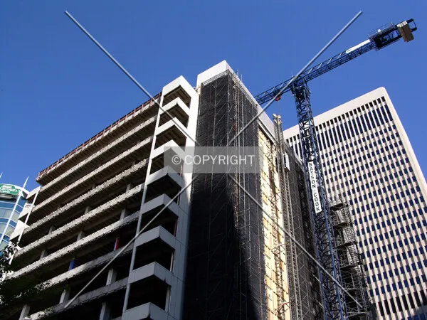Looking up the southwest corner from South Tryon Street