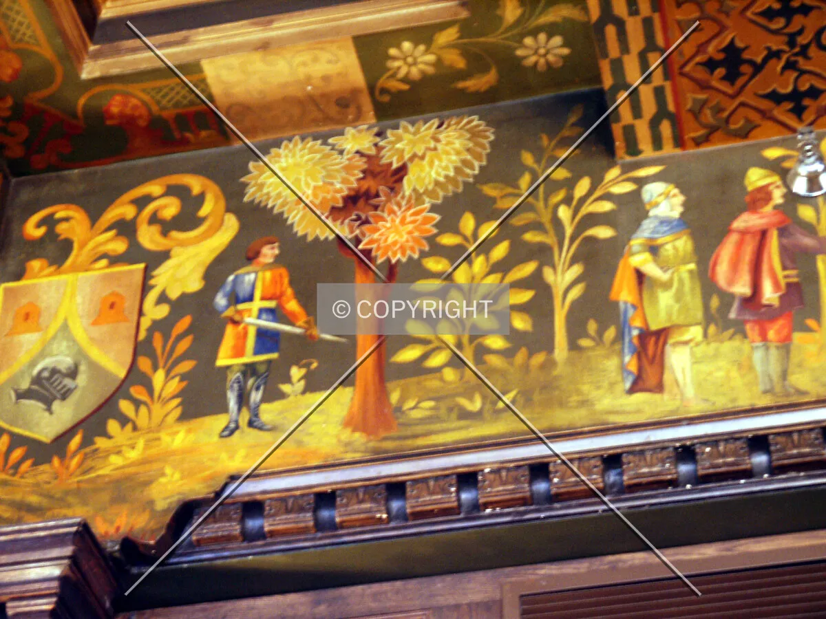 Detail of the frieze in King Arthur's Court