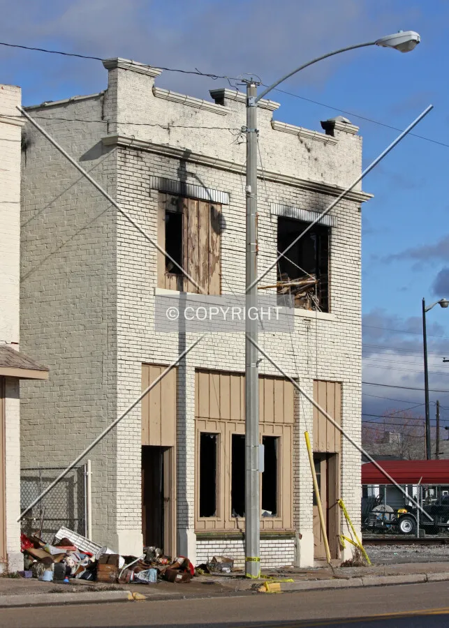 View from the southeast after a fire