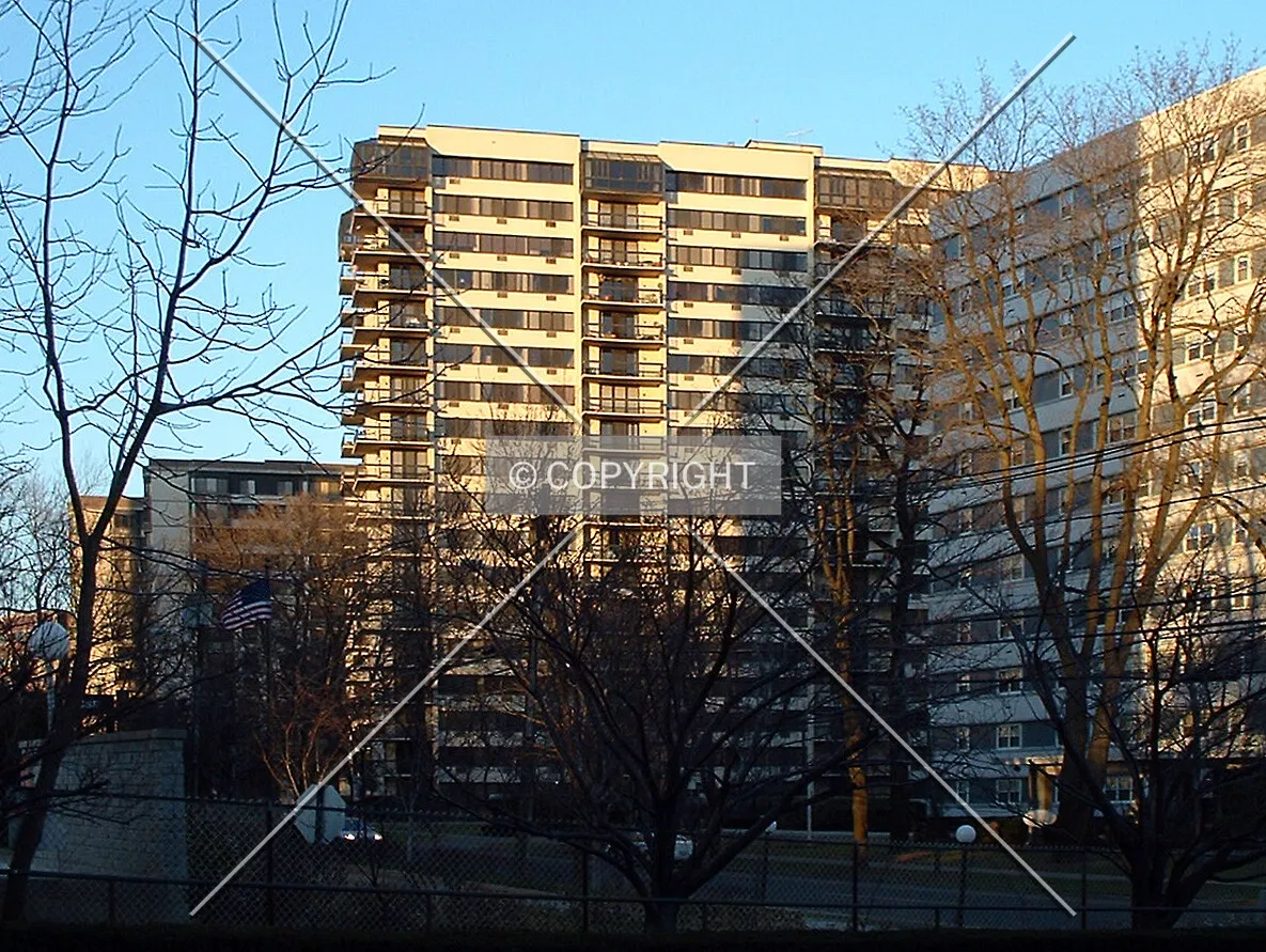 View from the southwest across Prospect Avenue