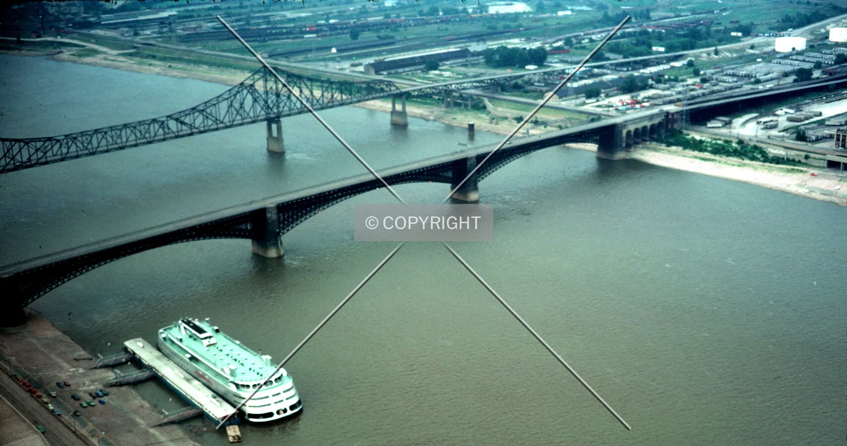 View northeast from the Gateway Arch