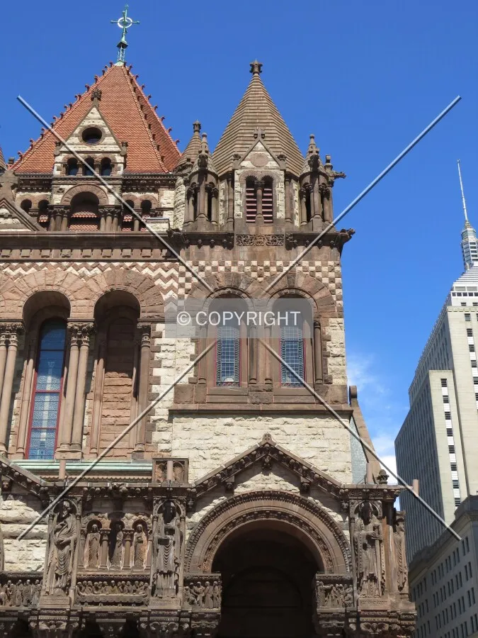 Southwest corner detail from Copley Square