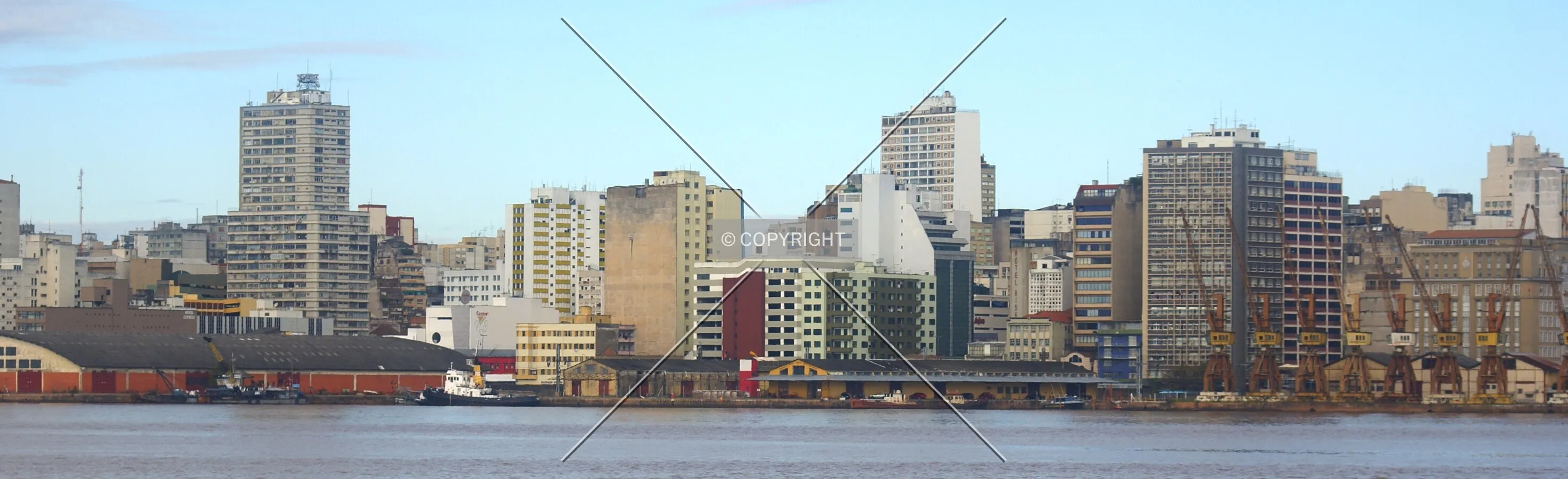 Downtown skyline seen from Lake Guaíba