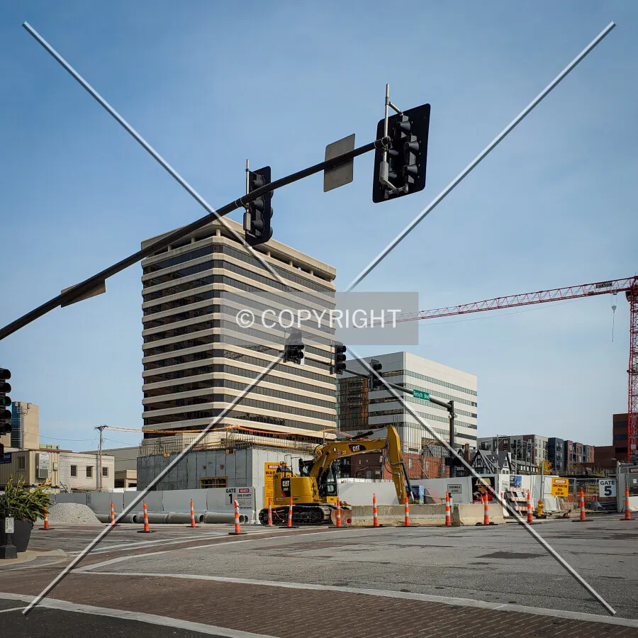 From the southwest during construction; October 17, 2020