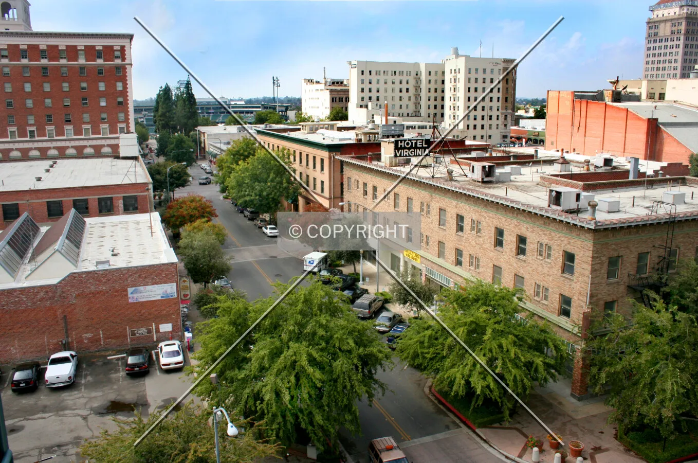 View to the west from L Street