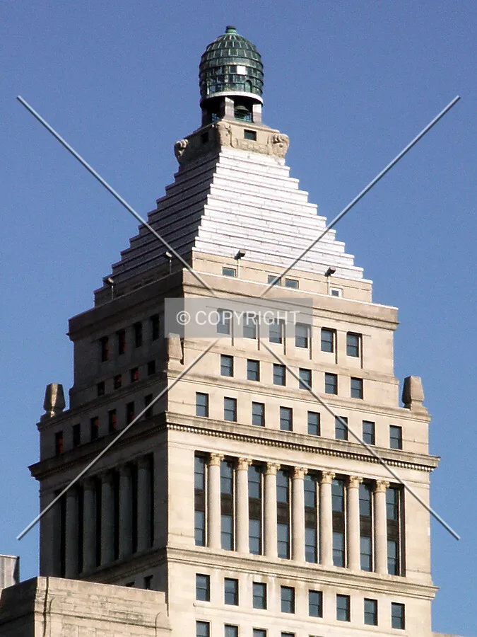 Tower with ziggurat and lantern