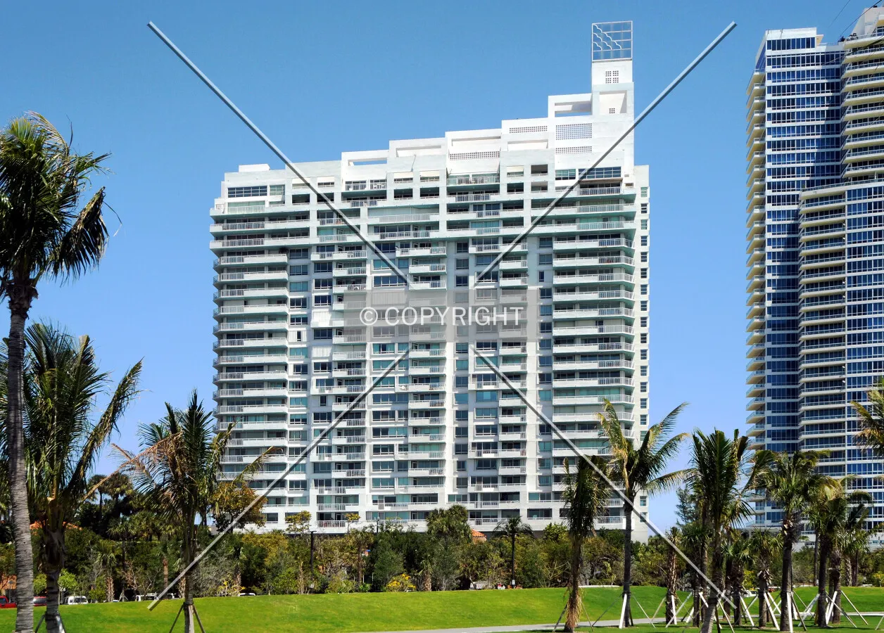 View from the southwest along South Pointe Park
