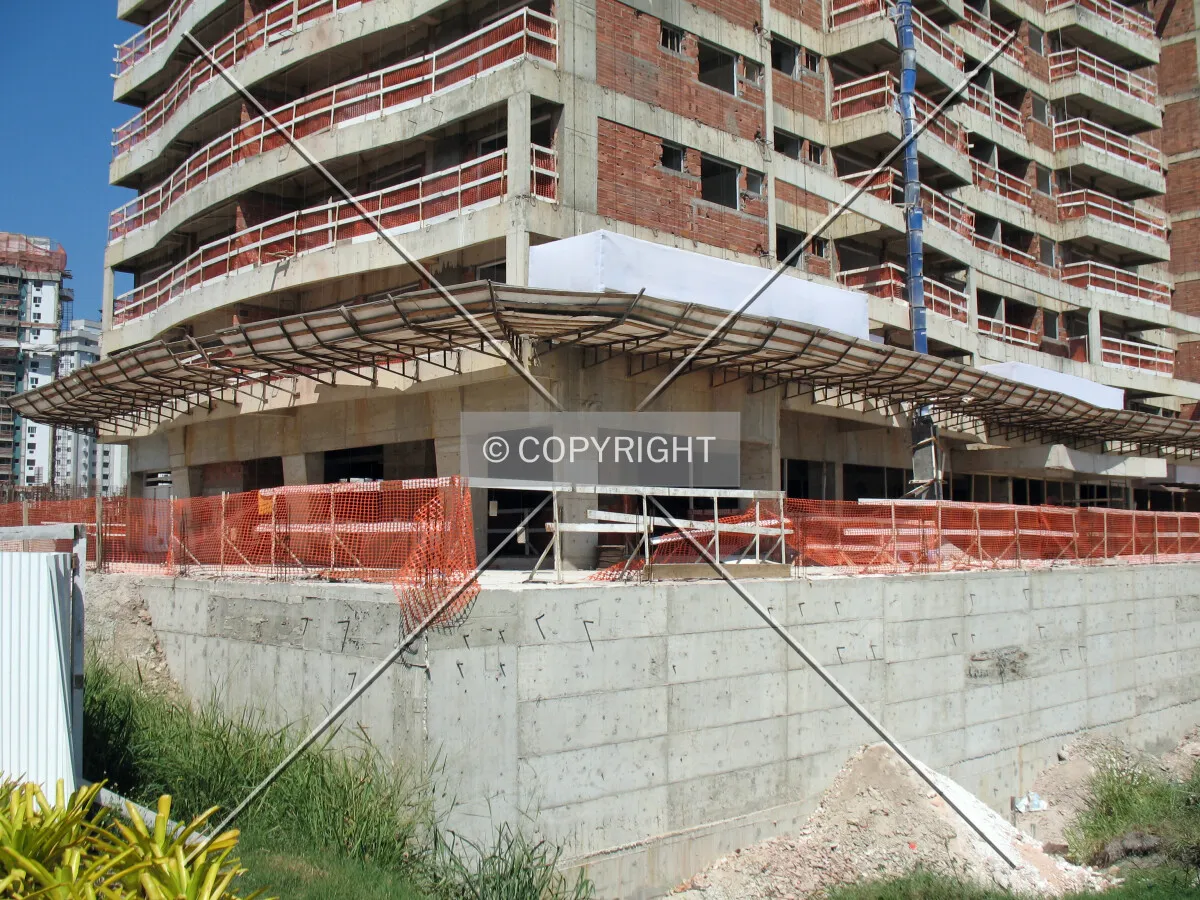 The base of the building
