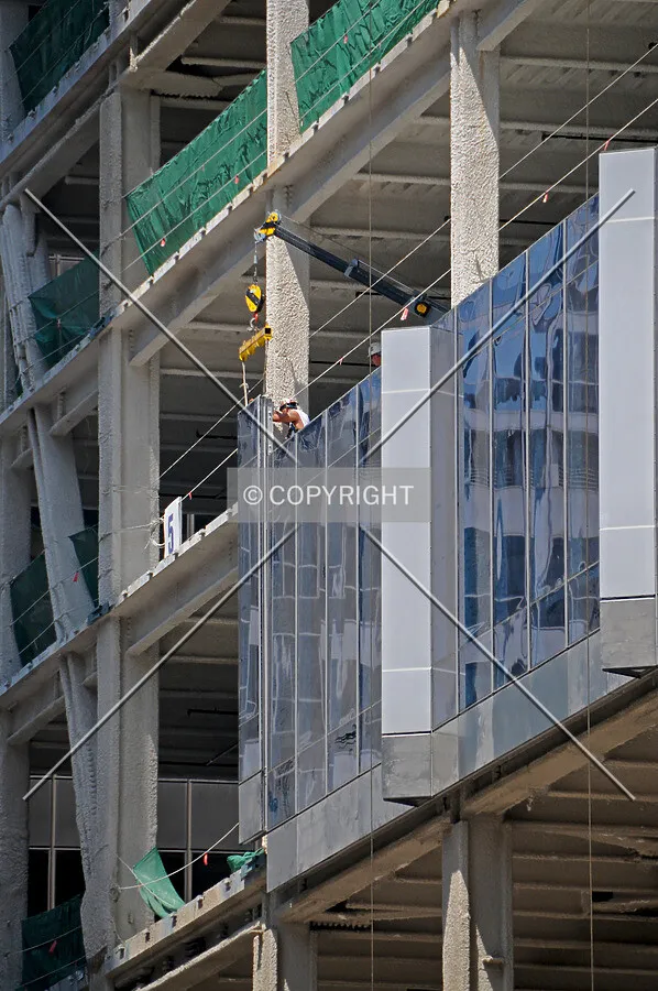 First new windows installed at the first office floor