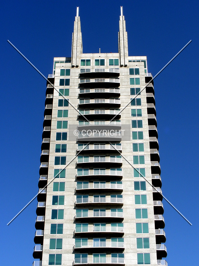 Looking up from the west
