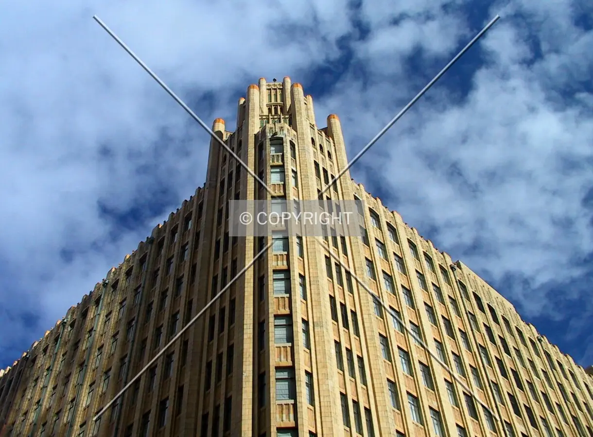 Looking up from corner of York and King Street