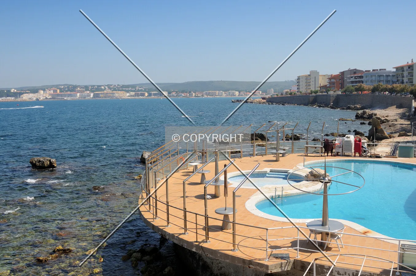 Pool over the Mediterranean Sea