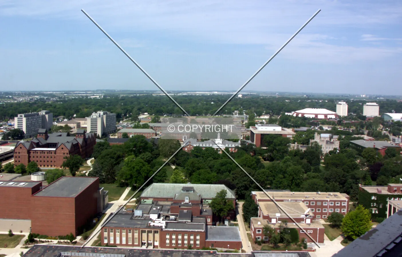 Looking west from Watterson Towers