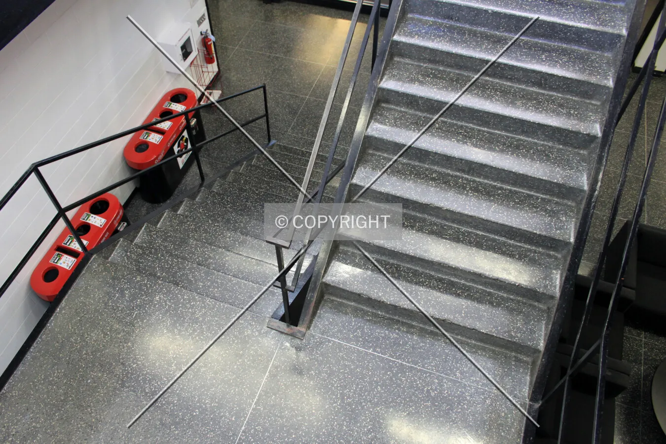 East stairway from the main floor to the basement