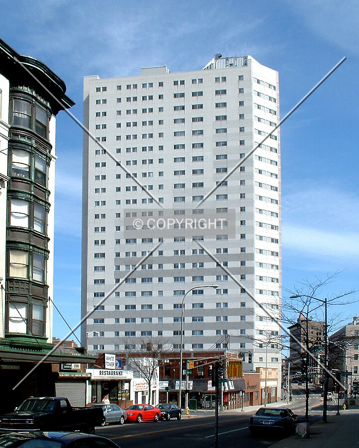 View from the southwest along Main Street