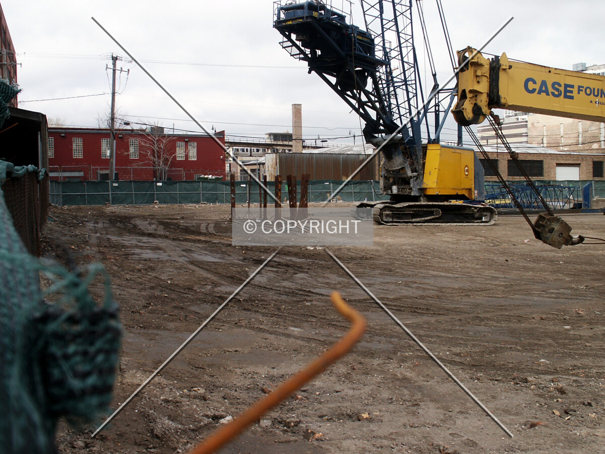 Looking west across the south end of the site