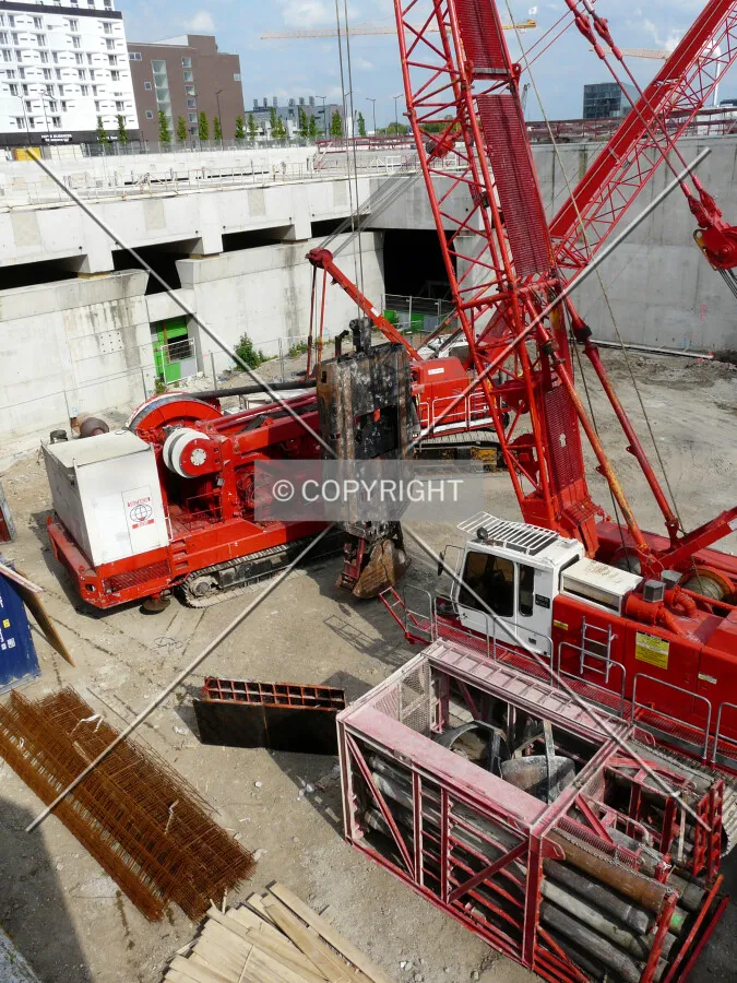 Foundations equipment at site