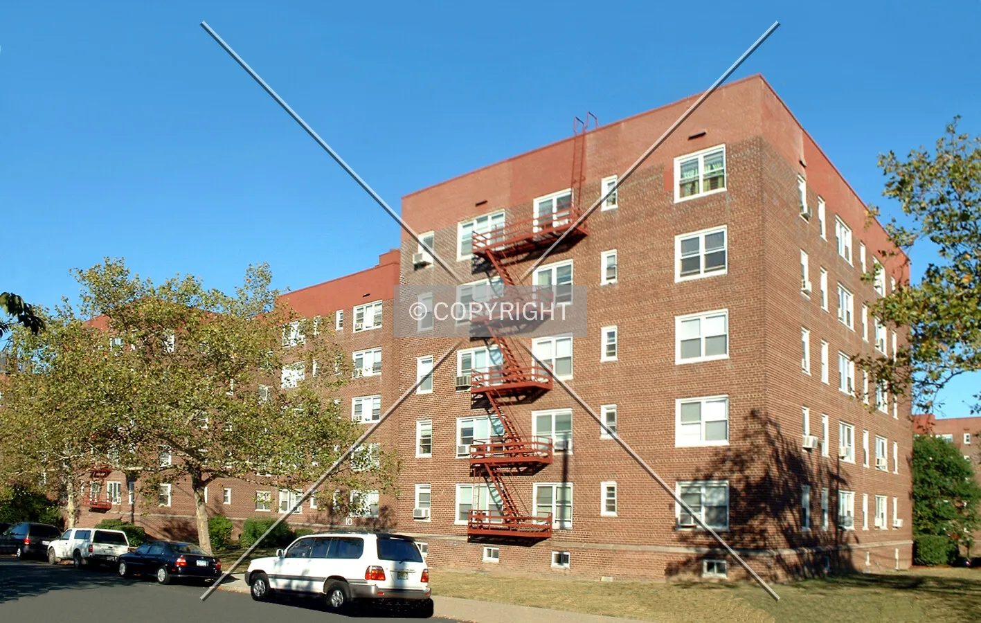 View from the west across Rector Street