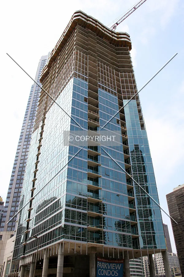 Looking up the southeast corner