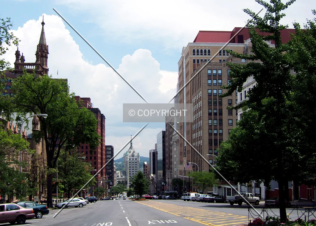 View from the northwest at Eagle Street